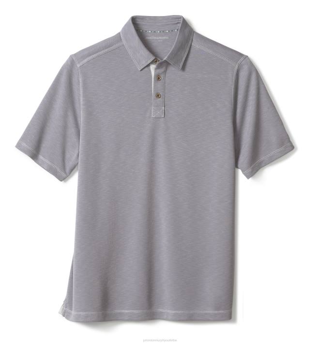 Johnston & Murphy Hommes polo flammé vintage TXRN504 vêtements gris
