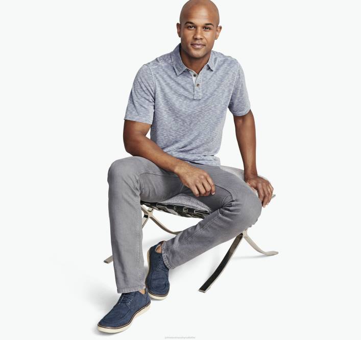 Johnston & Murphy Hommes polo flammé vintage TXRN511 vêtements indigo