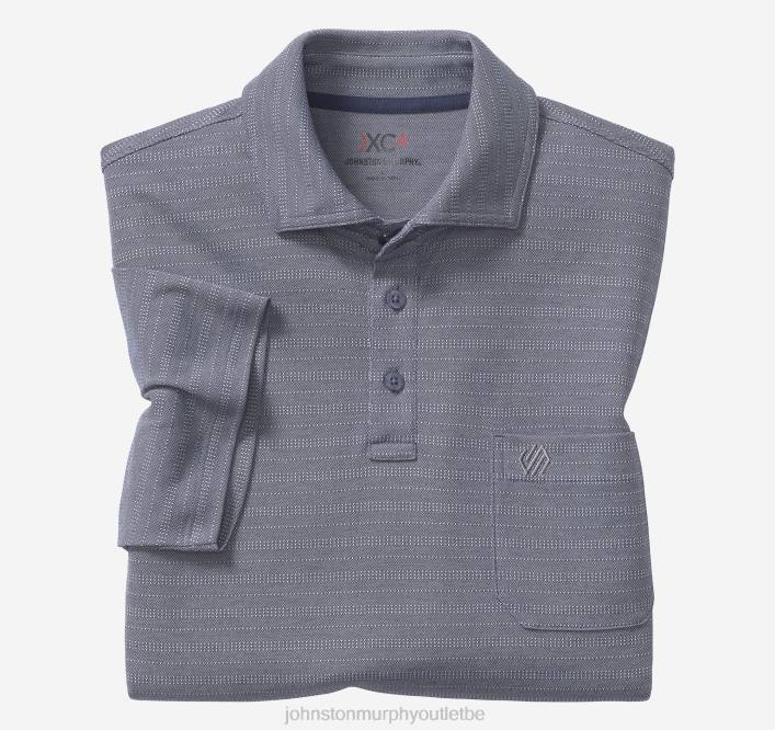Johnston & Murphy Hommes polo jacquard xc4 TXRN658 vêtements rayure à pois bleu marine