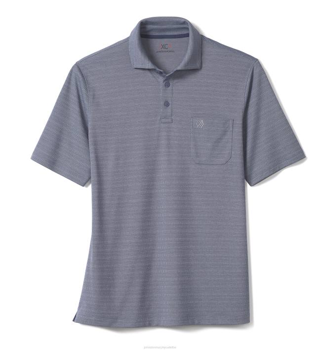 Johnston & Murphy Hommes polo jacquard xc4 TXRN658 vêtements rayure à pois bleu marine