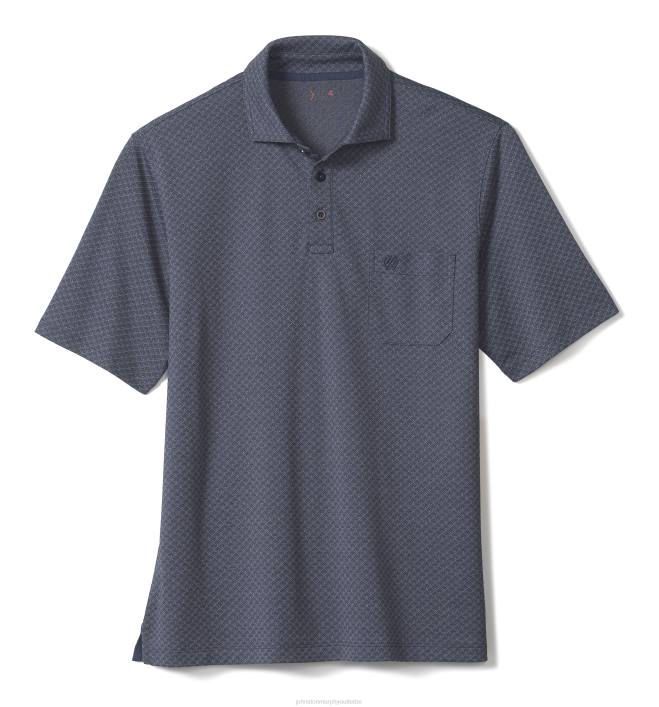 Johnston & Murphy Hommes polo jacquard xc4 TXRN723 vêtements point de diamant bleu marine