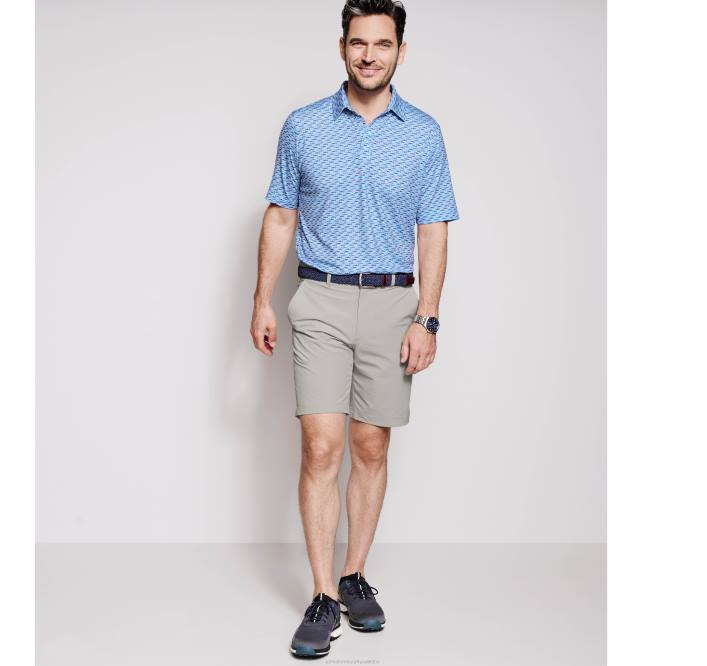 Johnston & Murphy Hommes polo performance xc4 TXRN666 vêtements imprimé requin bleu