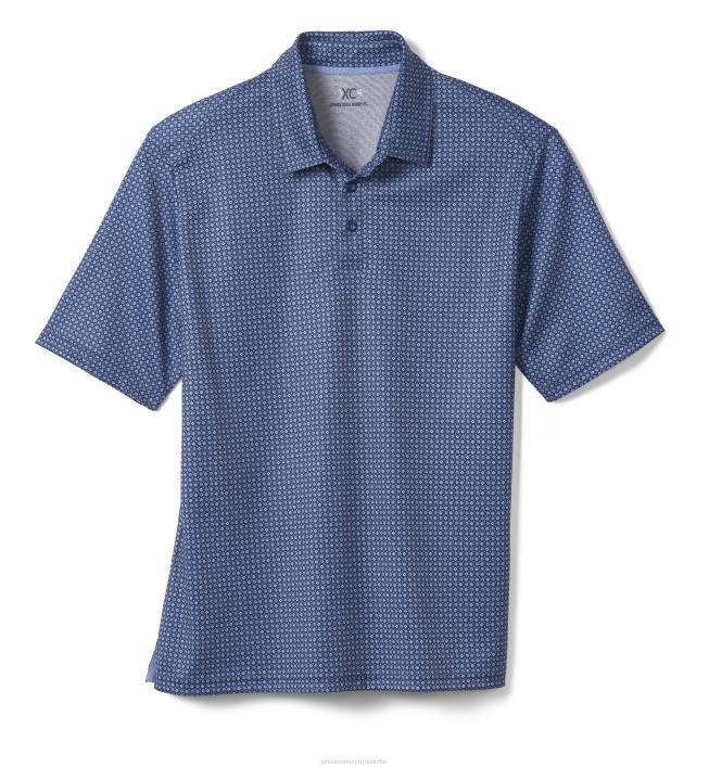 Johnston & Murphy Hommes polo performant à imprimé xc4 TXRN497 vêtements géo marine