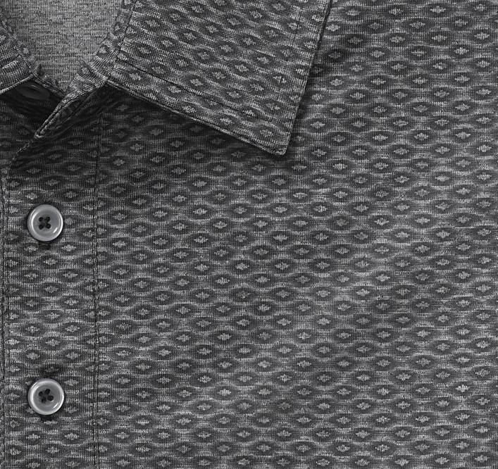 Johnston & Murphy Hommes polo performant à imprimé xc4 TXRN522 vêtements ovale lié noir