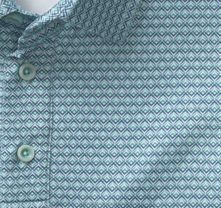 Johnston & Murphy Hommes polo performant à imprimé xc4 TXRN598 vêtements triangle empilé vert