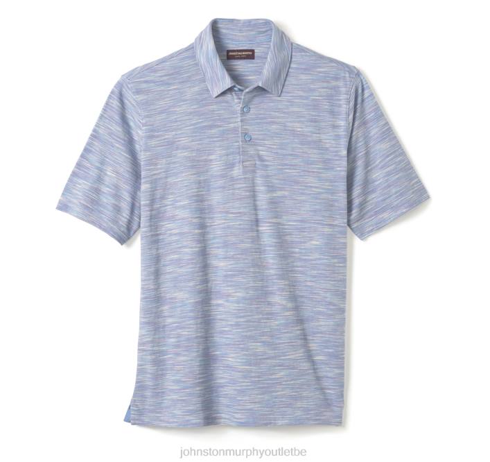 Johnston & Murphy Hommes polo teint par espacement TXRN392 vêtements bleu/lavande
