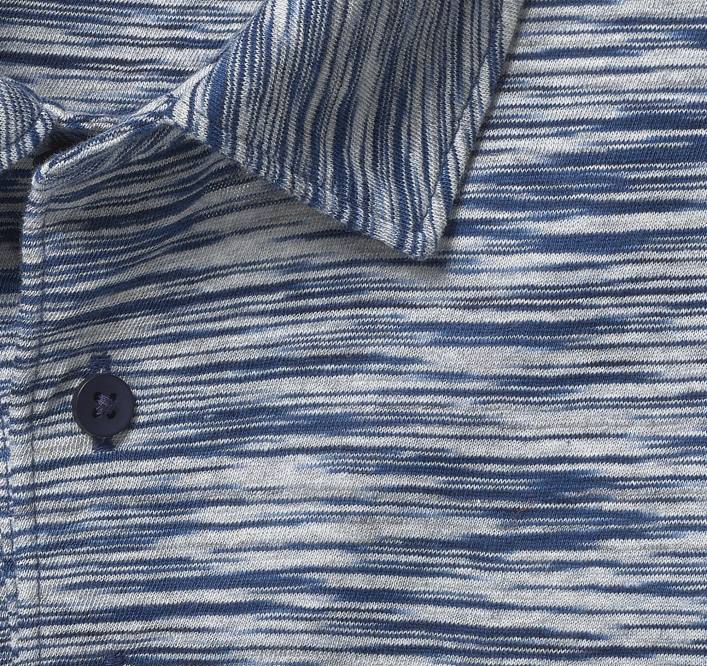 Johnston & Murphy Hommes polo teint par espacement TXRN394 vêtements bleu marine