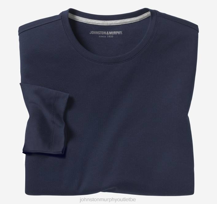 Johnston & Murphy Hommes t-shirt essentiel à manches longues TXRN544 vêtements marine