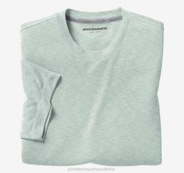 Johnston & Murphy Hommes t-shirt ras du cou flammé vintage TXRN539 vêtements menthe