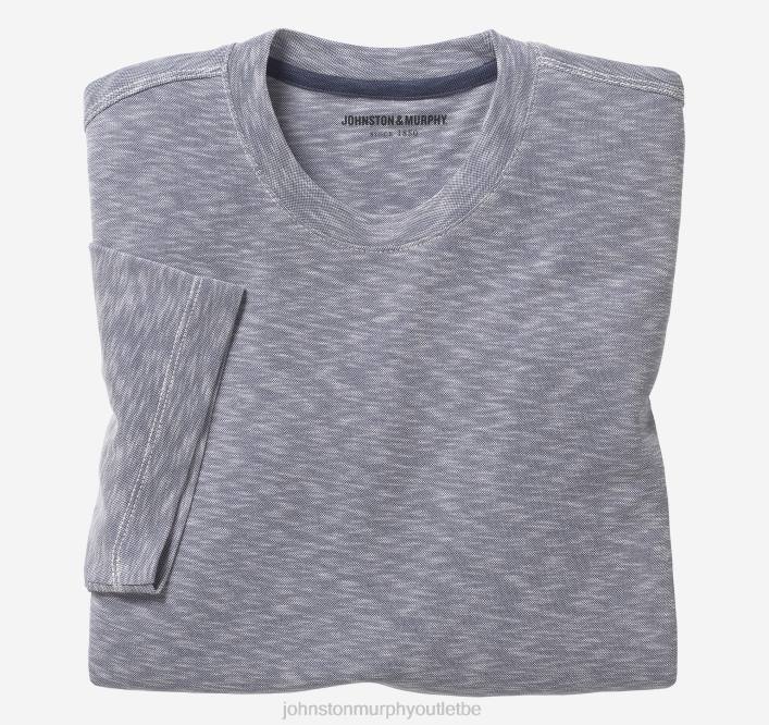 Johnston & Murphy Hommes t-shirt ras du cou flammé vintage TXRN748 vêtements indigo