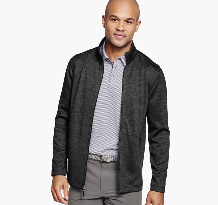 Johnston & Murphy Hommes XC4 Performance Knit entièrement zippé TXRN763 vêtements noir