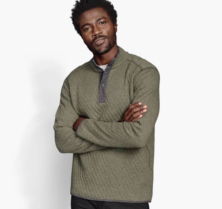 Johnston & Murphy Hommes bouton-pression réversible TXRN766 vêtements mousse/gris chiné