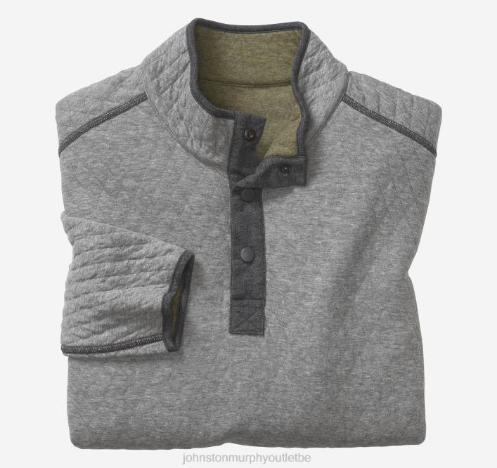Johnston & Murphy Hommes bouton-pression réversible TXRN766 vêtements mousse/gris chiné