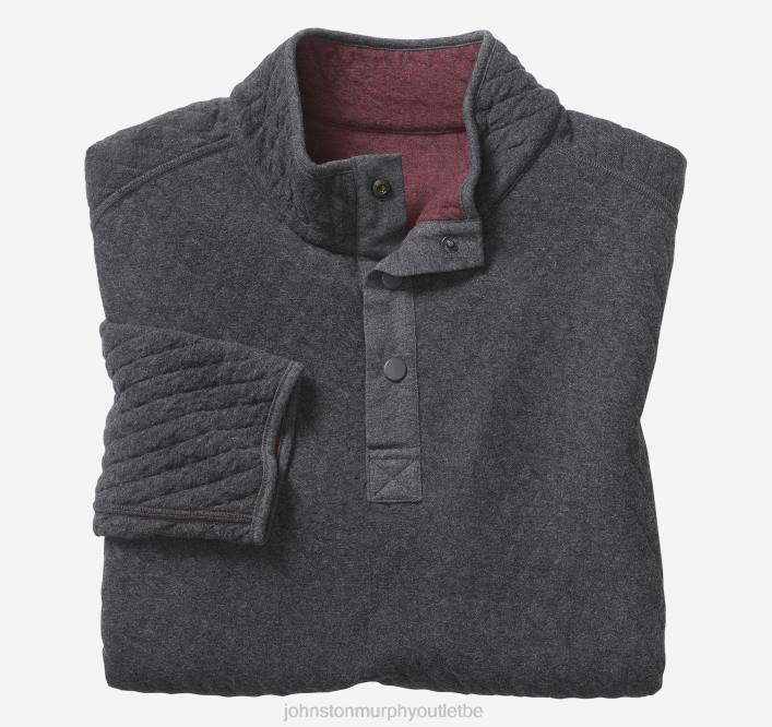 Johnston & Murphy Hommes bouton-pression réversible TXRN849 vêtements rouge/anthracite chiné
