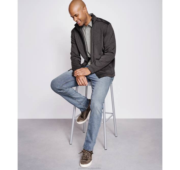 Johnston & Murphy Hommes fermeture éclair complète pour tous les jours TXRN858 vêtements charbon