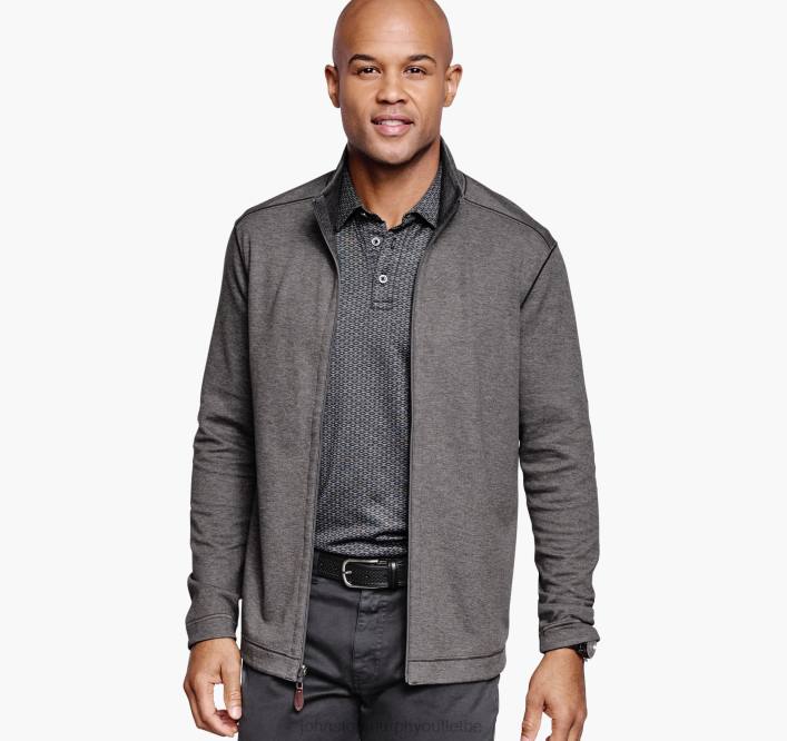 Johnston & Murphy Hommes fermeture éclair intégrale réversible TXRN701 vêtements anthracite/noir