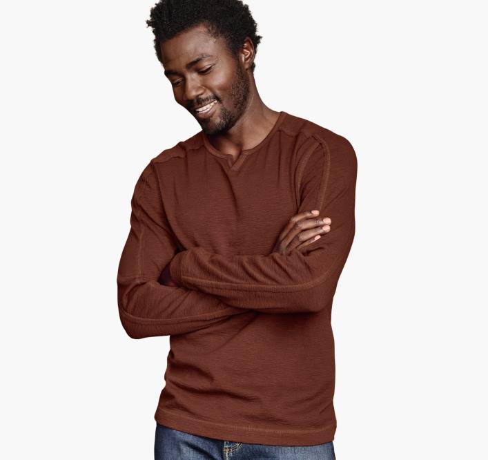 Johnston & Murphy Hommes pull à col fendu TXRN872 vêtements orange
