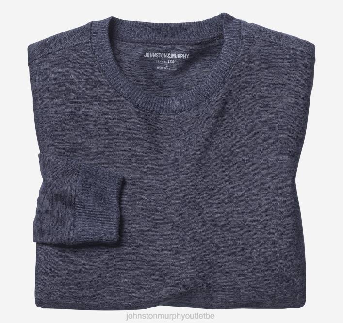 Johnston & Murphy Hommes pull mélangé TXRN733 vêtements marine