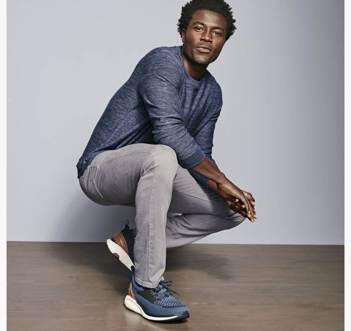 Johnston & Murphy Hommes pull mélangé TXRN733 vêtements marine