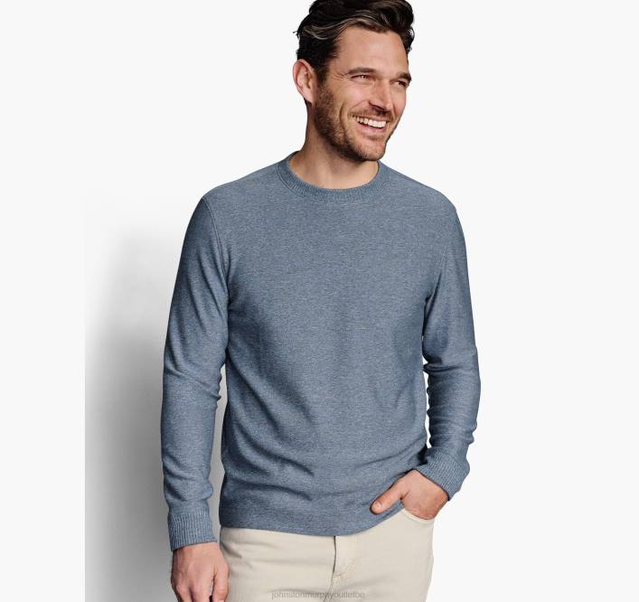 Johnston & Murphy Hommes pull mélangé TXRN897 vêtements bleu