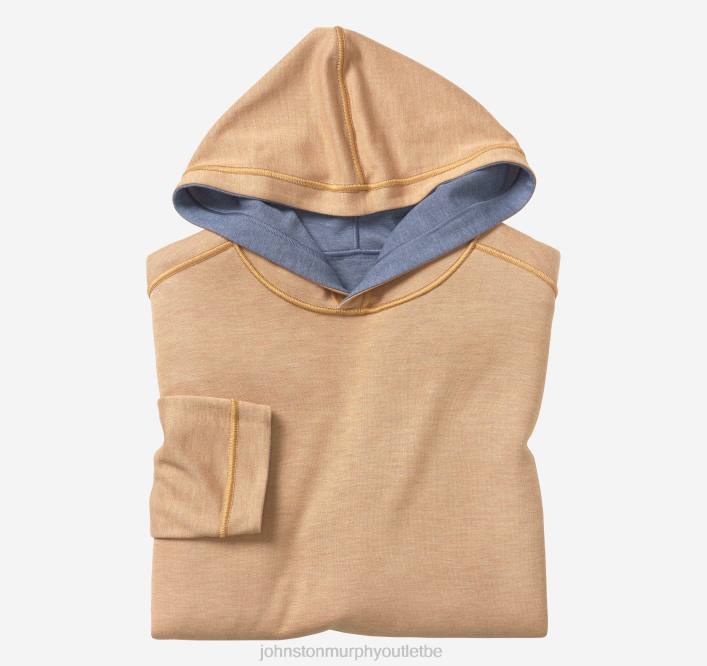 Johnston & Murphy Hommes sweat à capuche réversible en maille TXRN558 vêtements bleu marine/orange