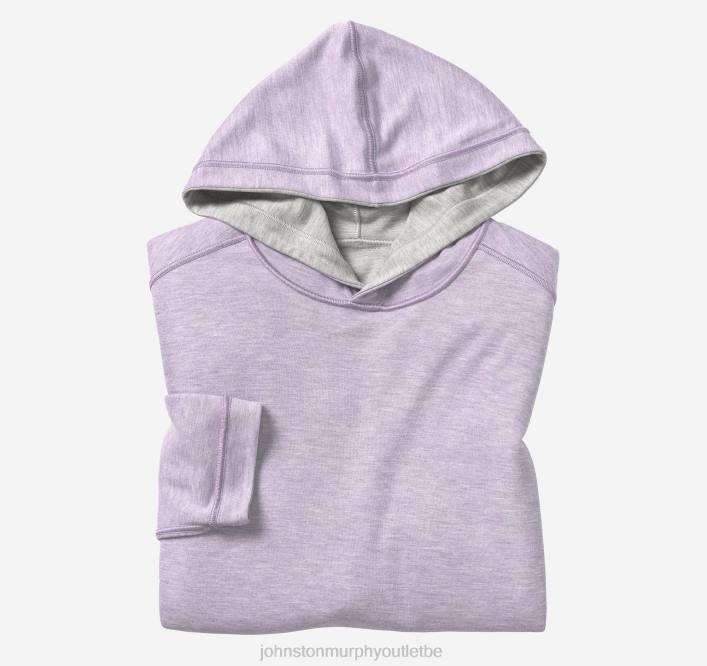Johnston & Murphy Hommes sweat à capuche réversible en maille TXRN582 vêtements gris/lavande