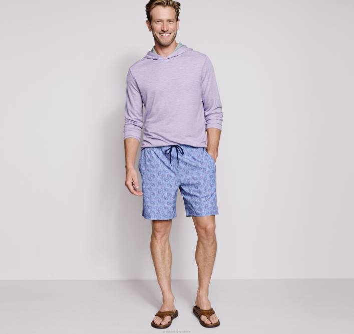 Johnston & Murphy Hommes sweat à capuche réversible en maille TXRN582 vêtements gris/lavande