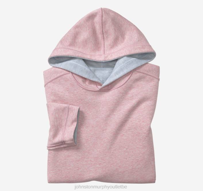 Johnston & Murphy Hommes sweat à capuche réversible en maille TXRN630 vêtements bleu clair/rose