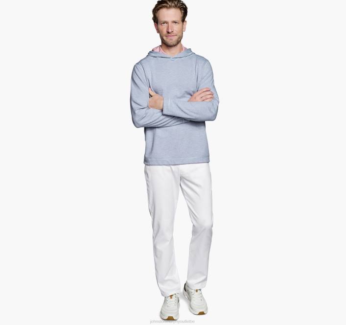 Johnston & Murphy Hommes sweat à capuche réversible en maille TXRN630 vêtements bleu clair/rose
