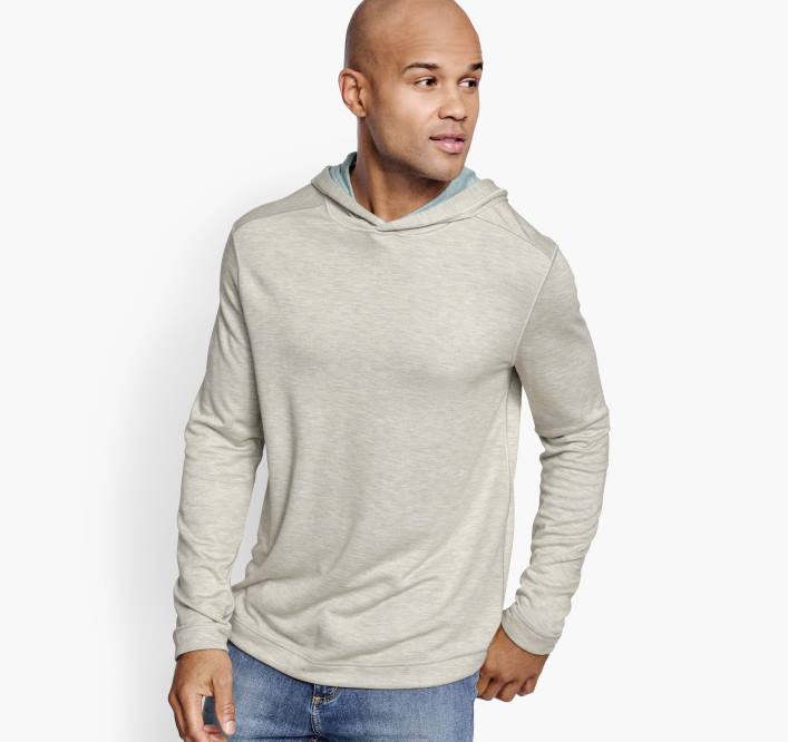 Johnston & Murphy Hommes sweat à capuche réversible en maille TXRN655 vêtements flocons d'avoine/menthe