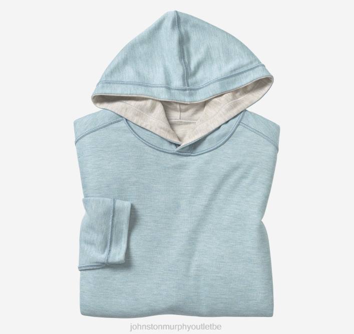 Johnston & Murphy Hommes sweat à capuche réversible en maille TXRN655 vêtements flocons d'avoine/menthe