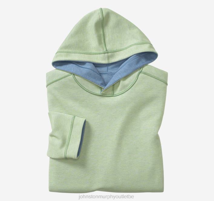 Johnston & Murphy Hommes sweat à capuche réversible en maille TXRN684 vêtements bleu/citron vert