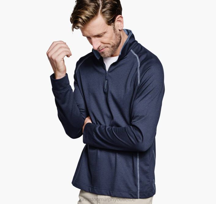 Johnston & Murphy Hommes xc4 raglan quart de zip TXRN515 vêtements marine
