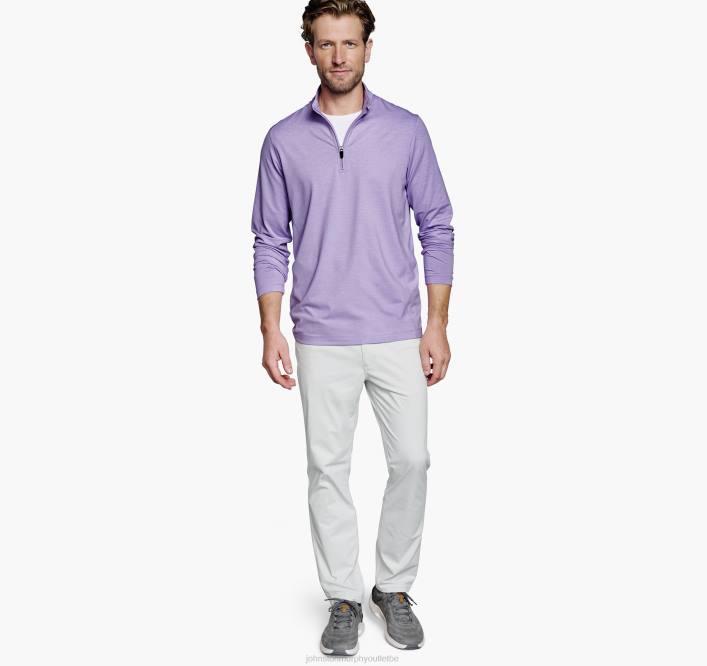 Johnston & Murphy Hommes zip quart de performance chiné xc4 TXRN693 vêtements lavande