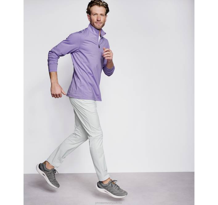 Johnston & Murphy Hommes zip quart de performance chiné xc4 TXRN693 vêtements lavande