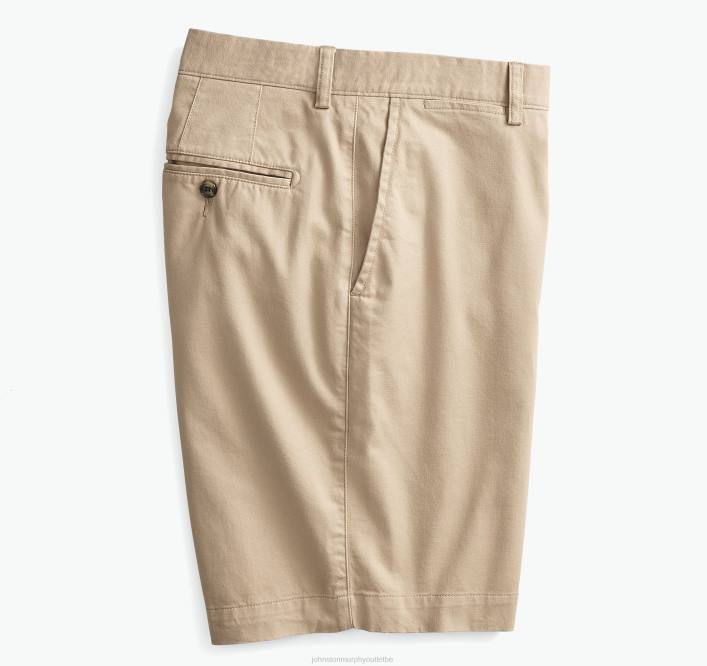 Johnston & Murphy Hommes short chino délavé TXRN406 vêtements sable