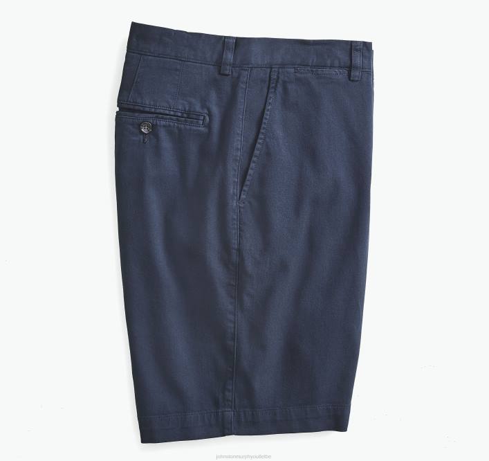 Johnston & Murphy Hommes short chino délavé TXRN410 vêtements marine