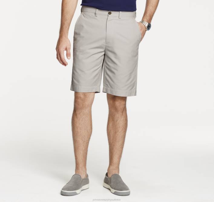 Johnston & Murphy Hommes short chino délavé TXRN425 vêtements gris clair