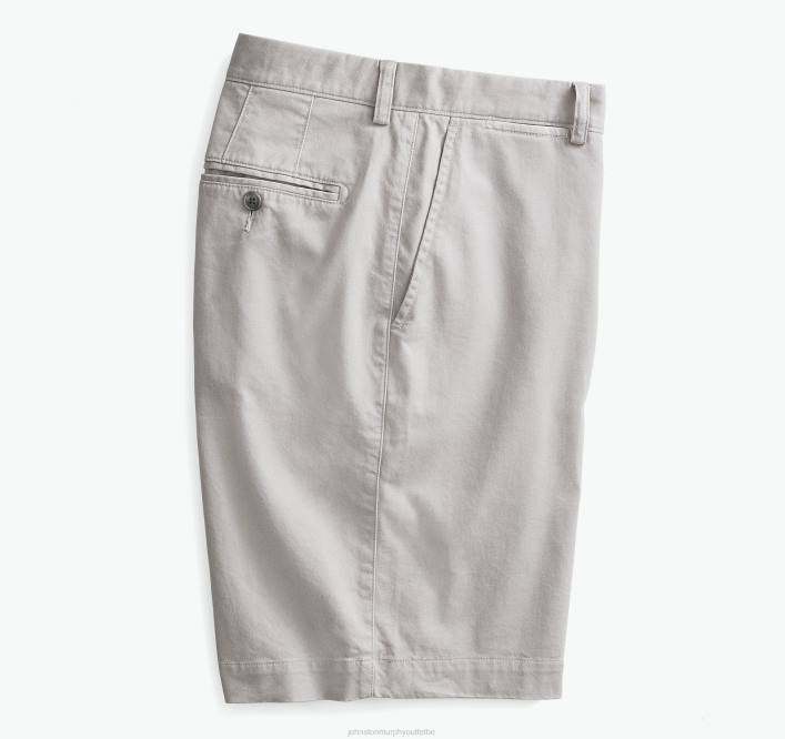 Johnston & Murphy Hommes short chino délavé TXRN425 vêtements gris clair