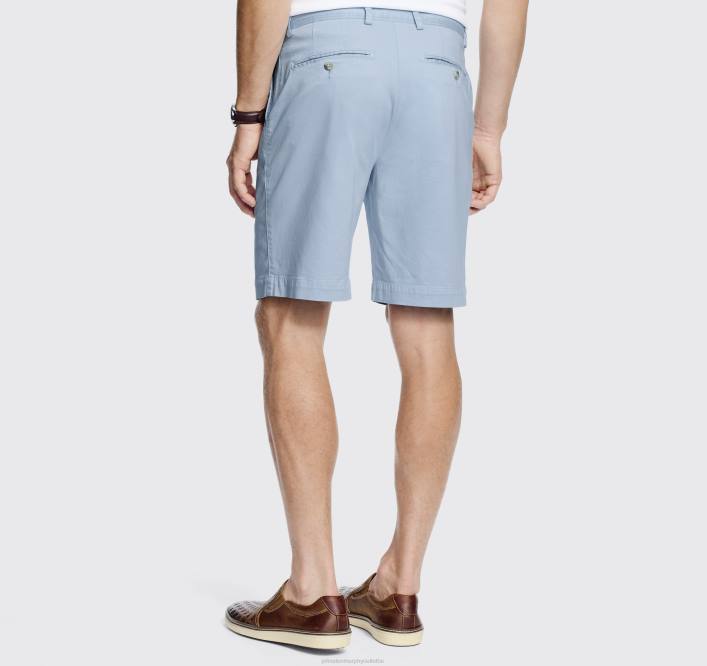 Johnston & Murphy Hommes short chino délavé TXRN551 vêtements bleu clair