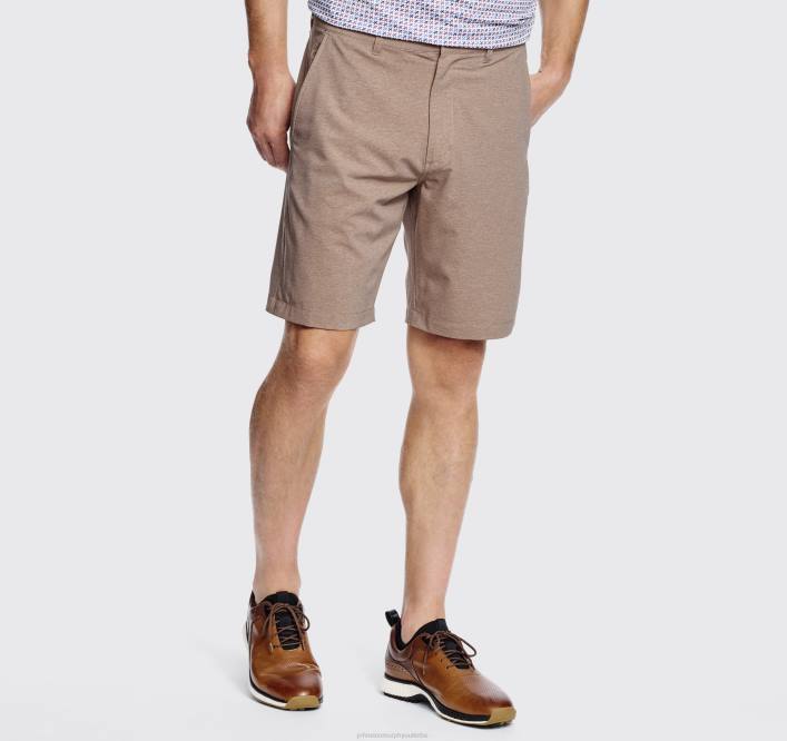 Johnston & Murphy Hommes short de performance XC4 TXRN594 vêtements chiné kaki britannique