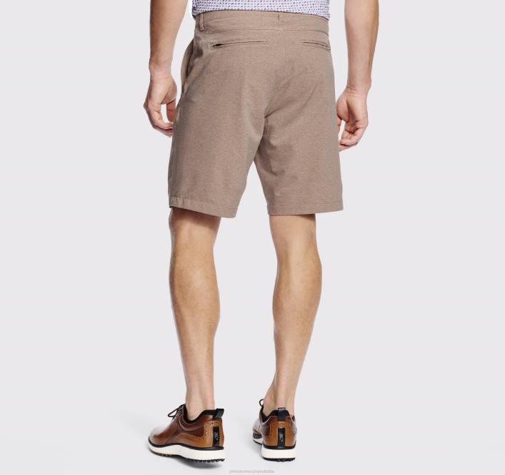 Johnston & Murphy Hommes short de performance XC4 TXRN594 vêtements chiné kaki britannique