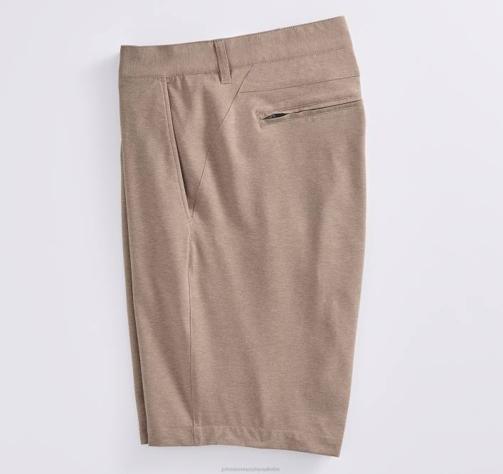 Johnston & Murphy Hommes short de performance XC4 TXRN594 vêtements chiné kaki britannique