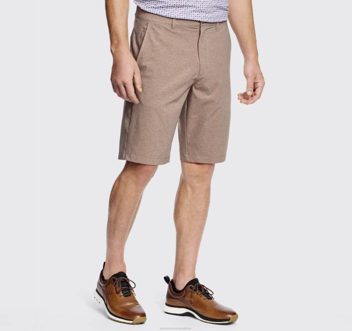 Johnston & Murphy Hommes short de performance XC4 TXRN594 vêtements chiné kaki britannique
