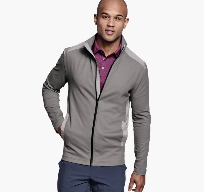Johnston & Murphy Hommes Veste hybride en tricot Performance XC4 TXRN843 vêtements gris