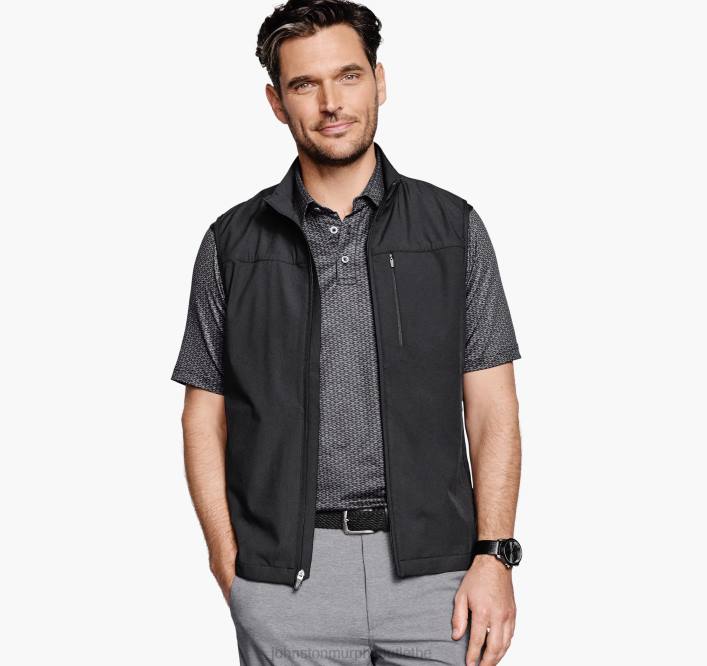 Johnston & Murphy Hommes gilet léger xc4 TXRN737 vêtements noir