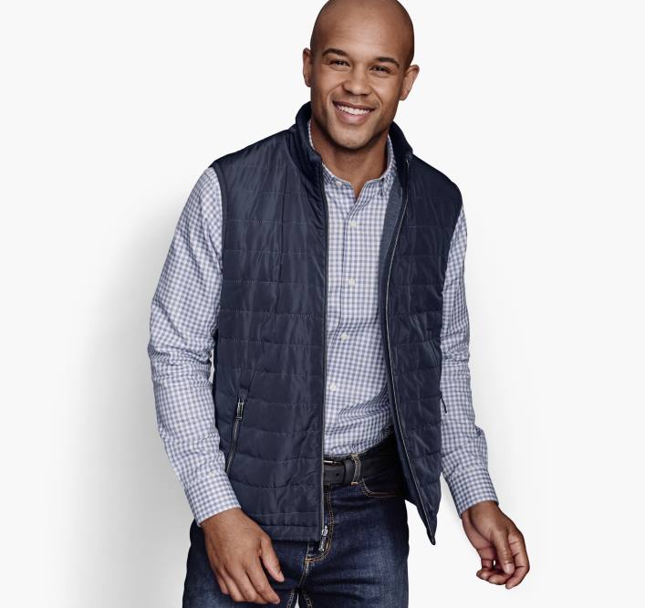 Johnston & Murphy Hommes gilet réversible TXRN805 vêtements marine