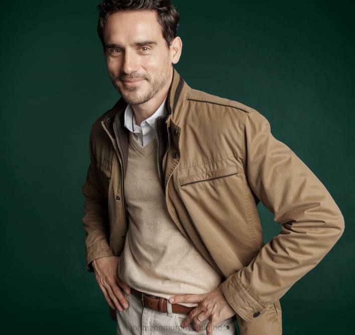 Johnston & Murphy Hommes veste en coton antique TXRN707 vêtements chameau