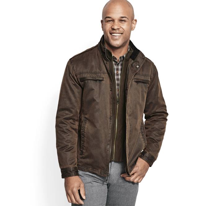 Johnston & Murphy Hommes veste en coton antique TXRN757 vêtements brun
