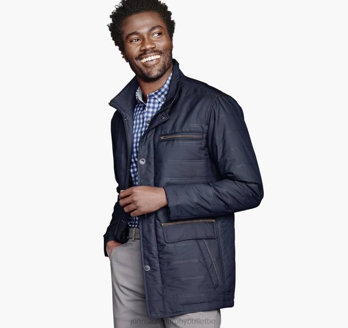 Johnston & Murphy Hommes veste matelassée à perforations TXRN710 vêtements marine